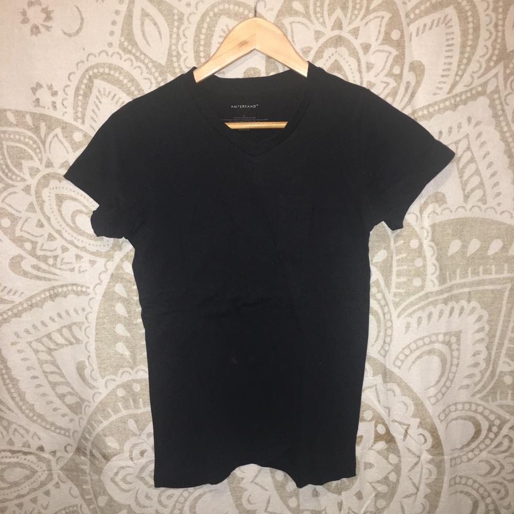 Black V-Neck T-Shirt